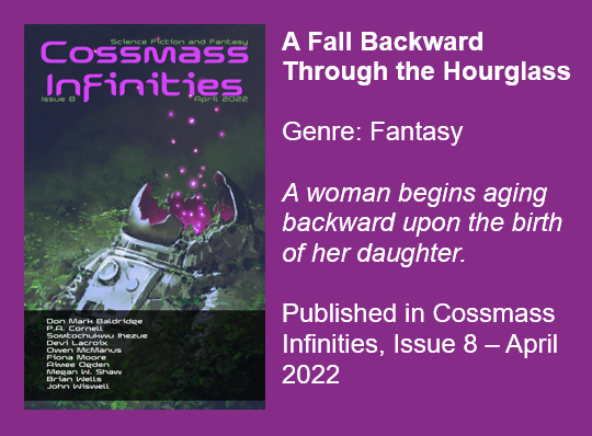 A Fall Backward Through the Hourglass by P.A Cornell
Genre: Fantasy
Click to read in Cossmass Infinities